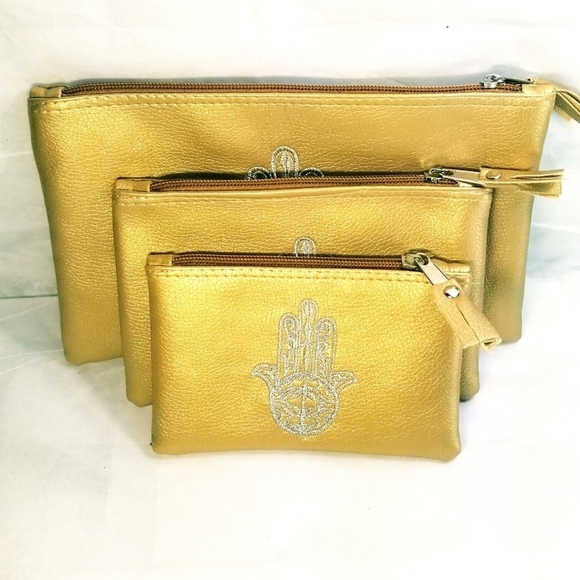 Set of 3 Cosmetic Bag Pouch Lucky - Picture 2 of 3